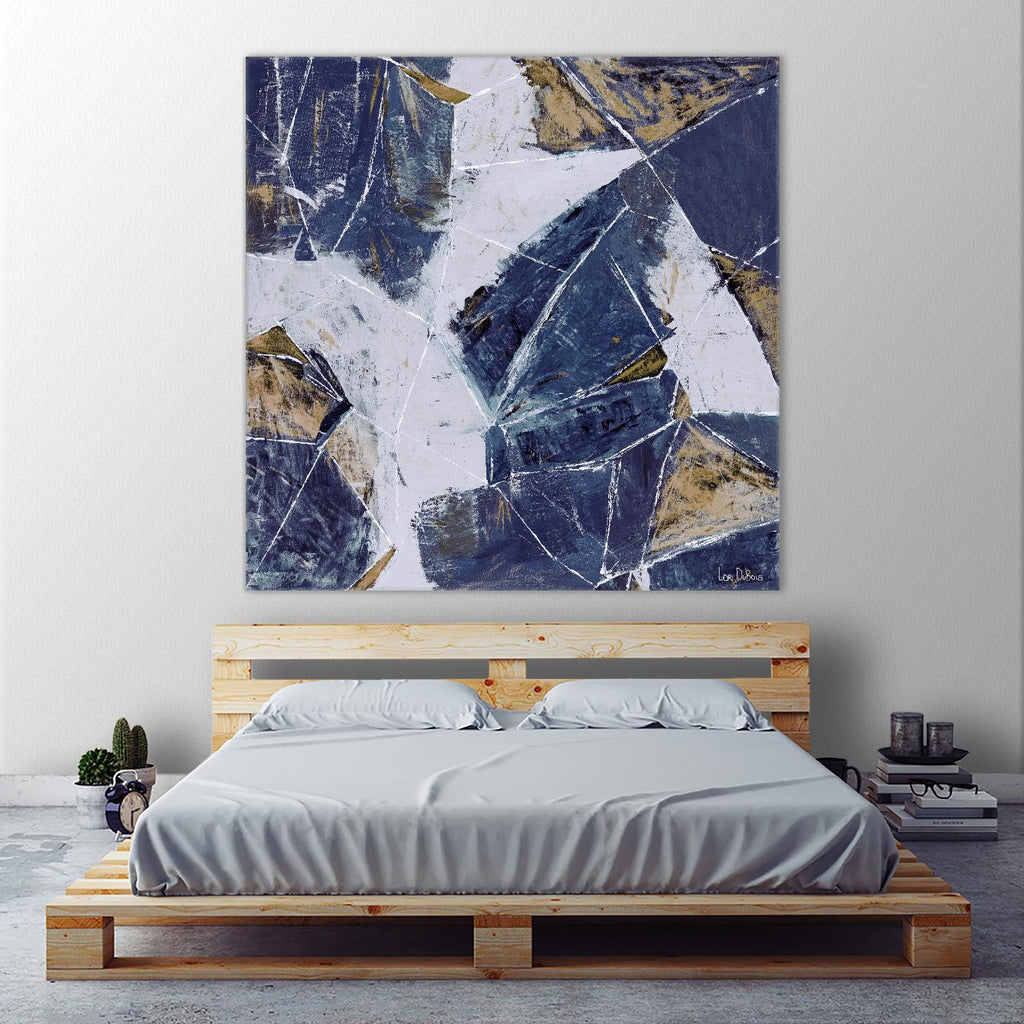 Tiger's Eye - Blue - B - 3 by Lori Dubois on GIANT ART - beige abstract