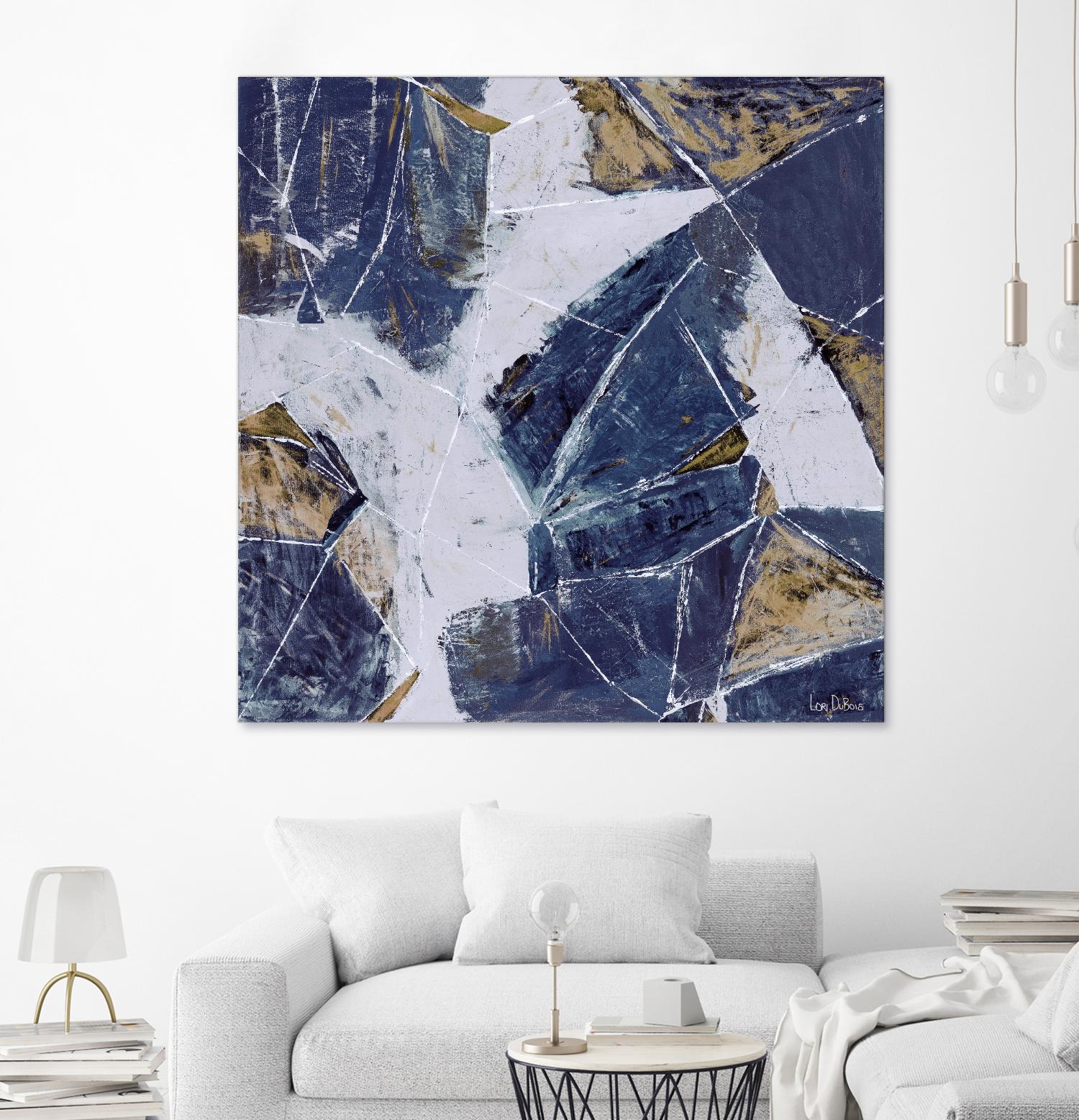 Tiger's Eye - Blue - B - 3 by Lori Dubois on GIANT ART - beige abstract