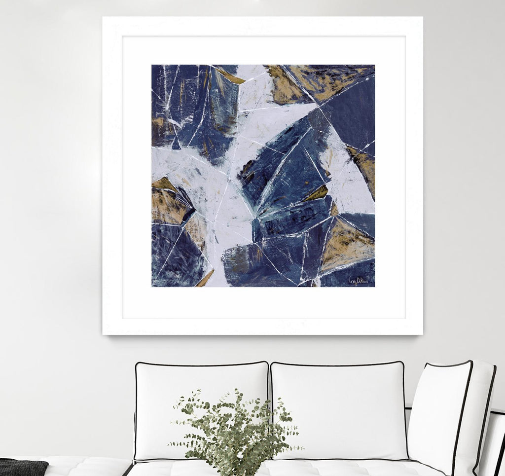 Tiger's Eye - Blue - B - 3 by Lori Dubois on GIANT ART - beige abstract