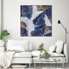 Tiger's Eye - Blue - B - 3 by Lori Dubois on GIANT ART - beige abstract
