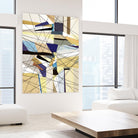 Navigation by Lori Dubois on GIANT ART - beige linear angled black lines