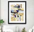 Navigation by Lori Dubois on GIANT ART - beige linear angled black lines
