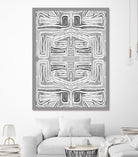 Dynasty-III by Lori Dubois on GIANT ART - white patterns gray border