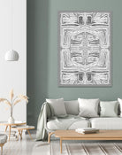 Dynasty-III by Lori Dubois on GIANT ART - white patterns gray border