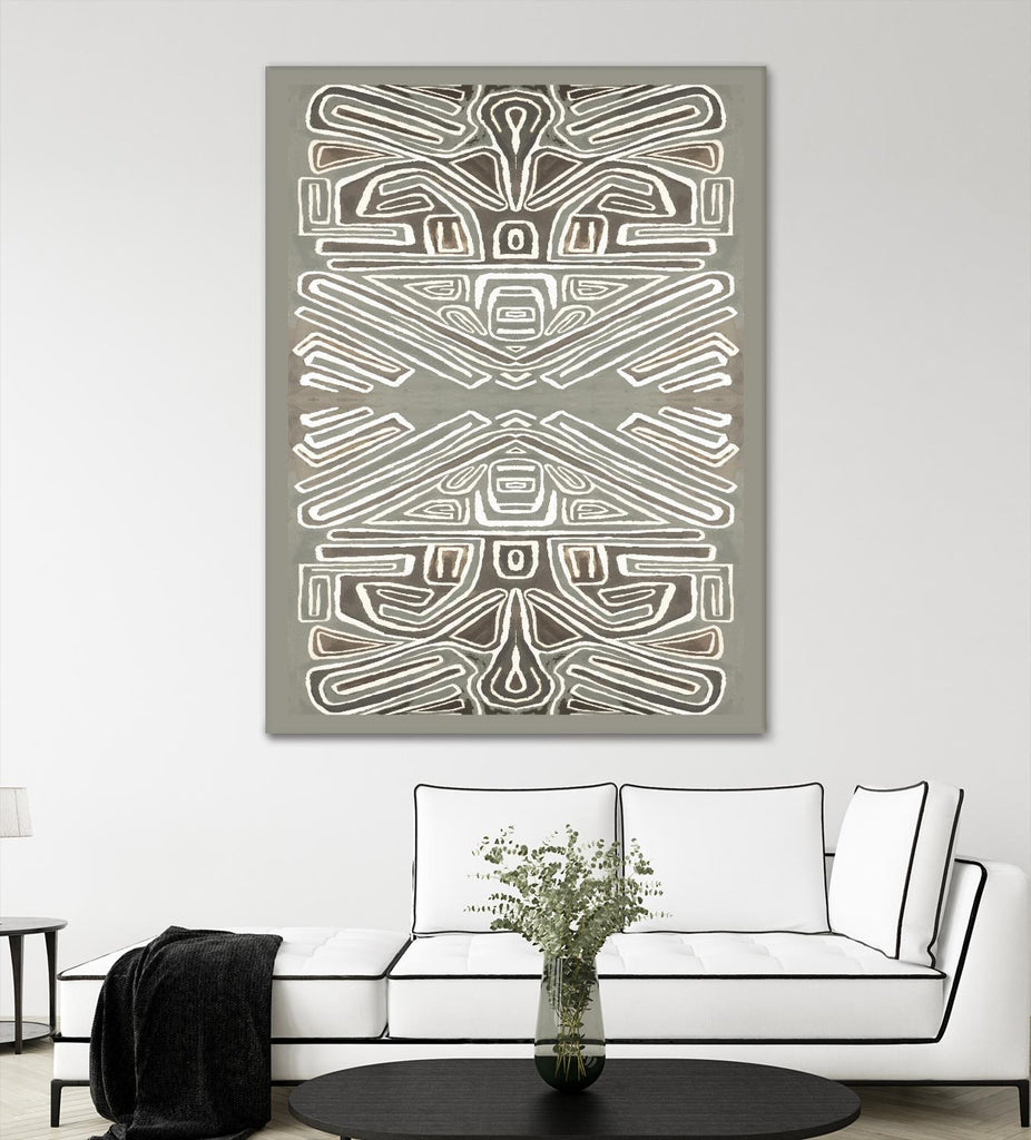 Phoenix-II by Lori Dubois on GIANT ART - white patterns gray border