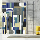 MercuryBlue-II by Lori Dubois on GIANT ART - blue linear black & white