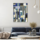 MercuryBlue-II by Lori Dubois on GIANT ART - blue linear black & white