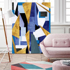 CosmicRain by Lori Dubois on GIANT ART - gold geometric triangles