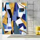 CosmicRain by Lori Dubois on GIANT ART - gold geometric triangles