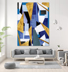 CosmicRain by Lori Dubois on GIANT ART - gold geometric triangles