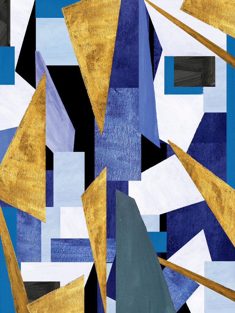 CosmicRain by Lori Dubois on GIANT ART - gold geometric triangles