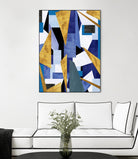CosmicRain by Lori Dubois on GIANT ART - gold geometric triangles