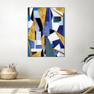 CosmicRain by Lori Dubois on GIANT ART - gold geometric triangles