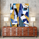 CosmicRain by Lori Dubois on GIANT ART - gold geometric black background