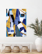 CosmicRain by Lori Dubois on GIANT ART - gold geometric black background