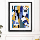 CosmicRain by Lori Dubois on GIANT ART - gold geometric black background