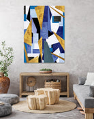 CosmicRain by Lori Dubois on GIANT ART - gold geometric black background