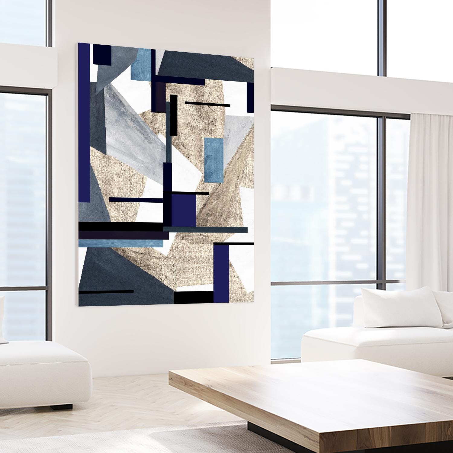 InTheKnow by Lori Dubois on GIANT ART - white & black geometric grays
