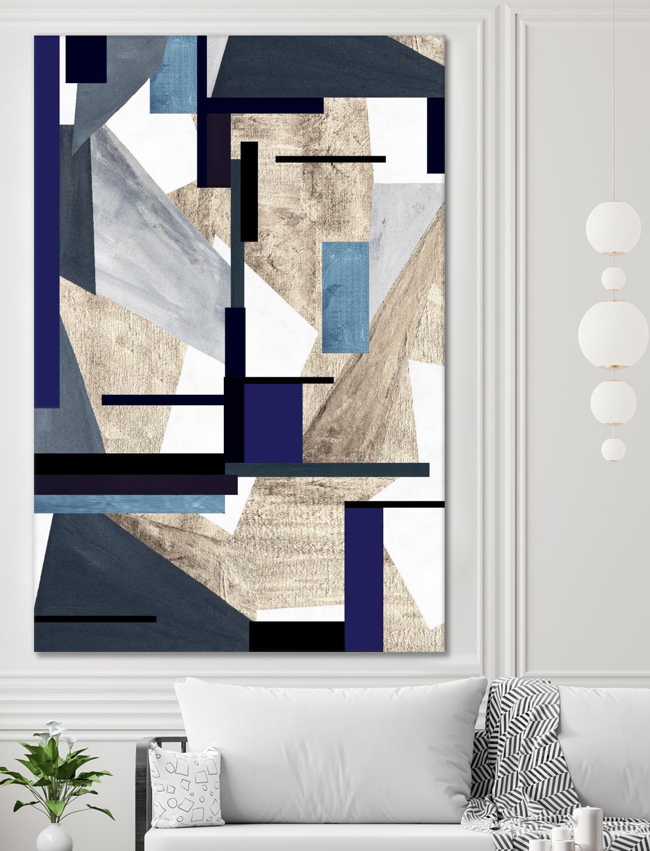 InTheKnow by Lori Dubois on GIANT ART - white & black geometric grays