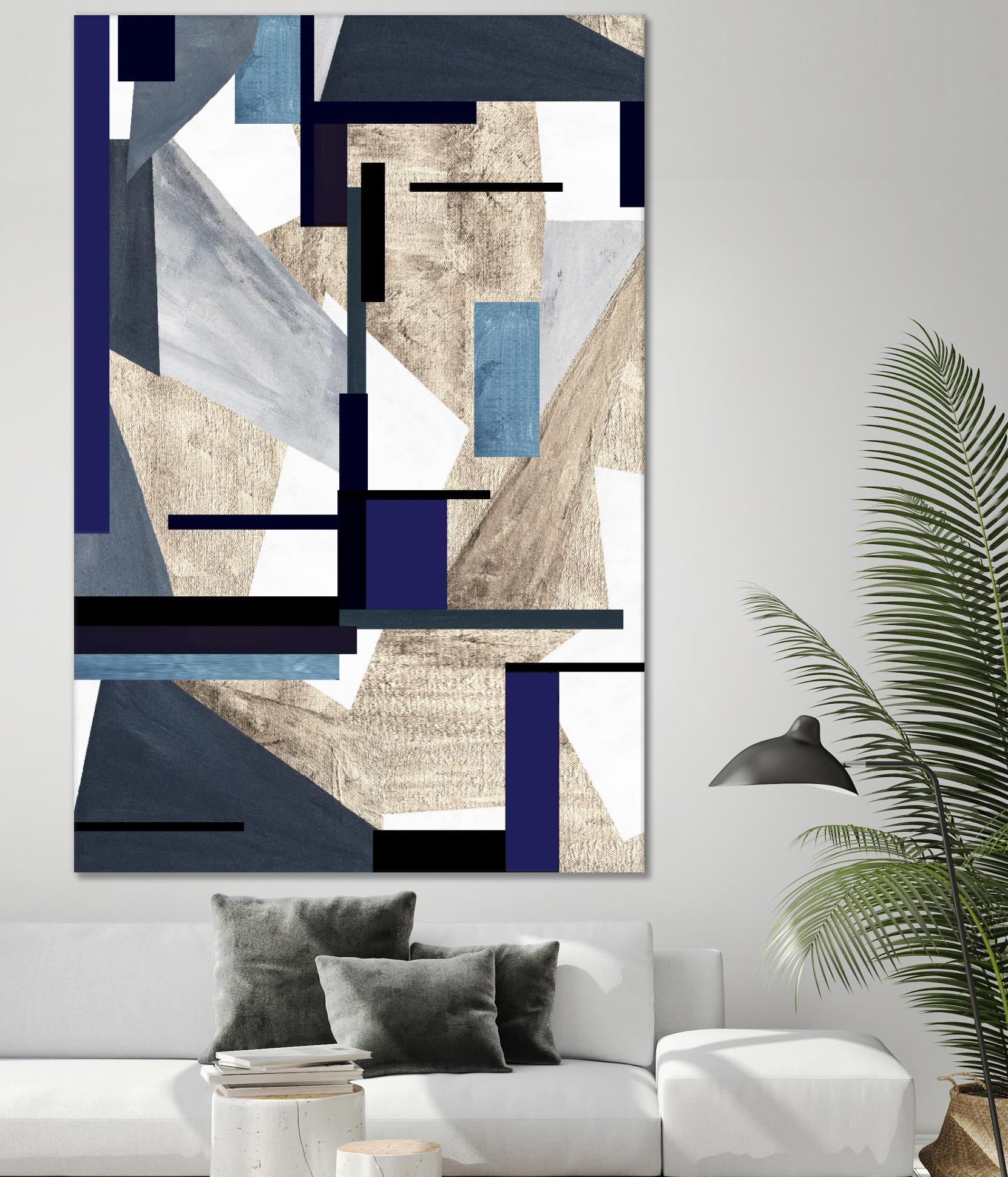 InTheKnow by Lori Dubois on GIANT ART - white & black geometric grays