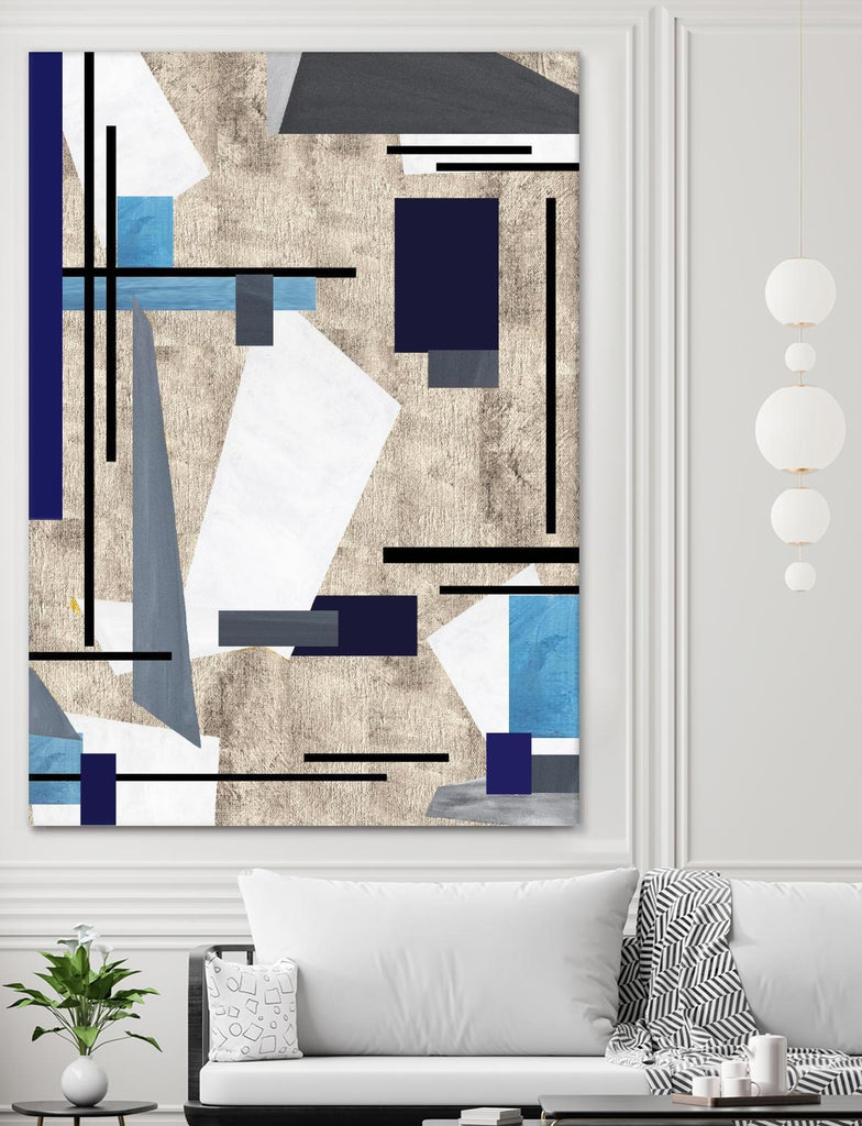 CoolPerspective-I by Lori Dubois on GIANT ART - beige linear grays