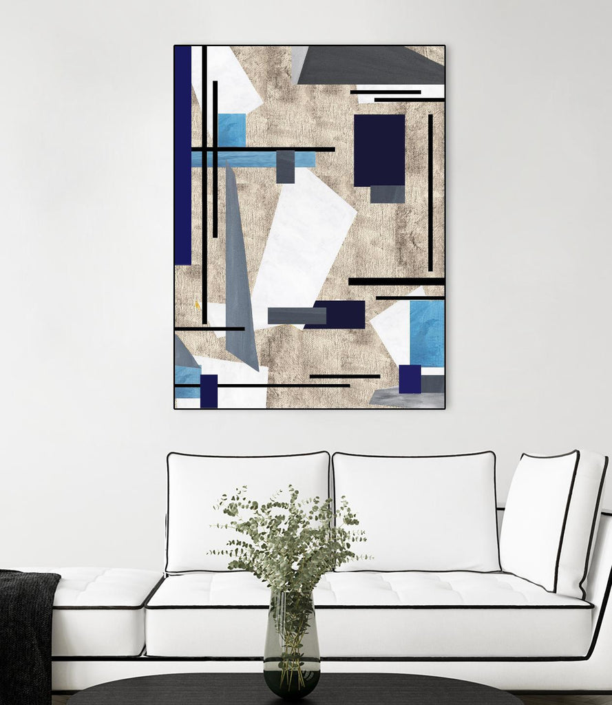 CoolPerspective-I by Lori Dubois on GIANT ART - beige linear grays