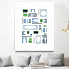 DottedLines by Lori Dubois on GIANT ART - green shapes rectangles
