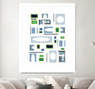 DottedLines by Lori Dubois on GIANT ART - green shapes rectangles