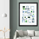 DottedLines by Lori Dubois on GIANT ART - green shapes rectangles