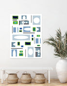 DottedLines by Lori Dubois on GIANT ART - green shapes rectangles