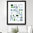 DottedLines by Lori Dubois on GIANT ART - green shapes rectangles