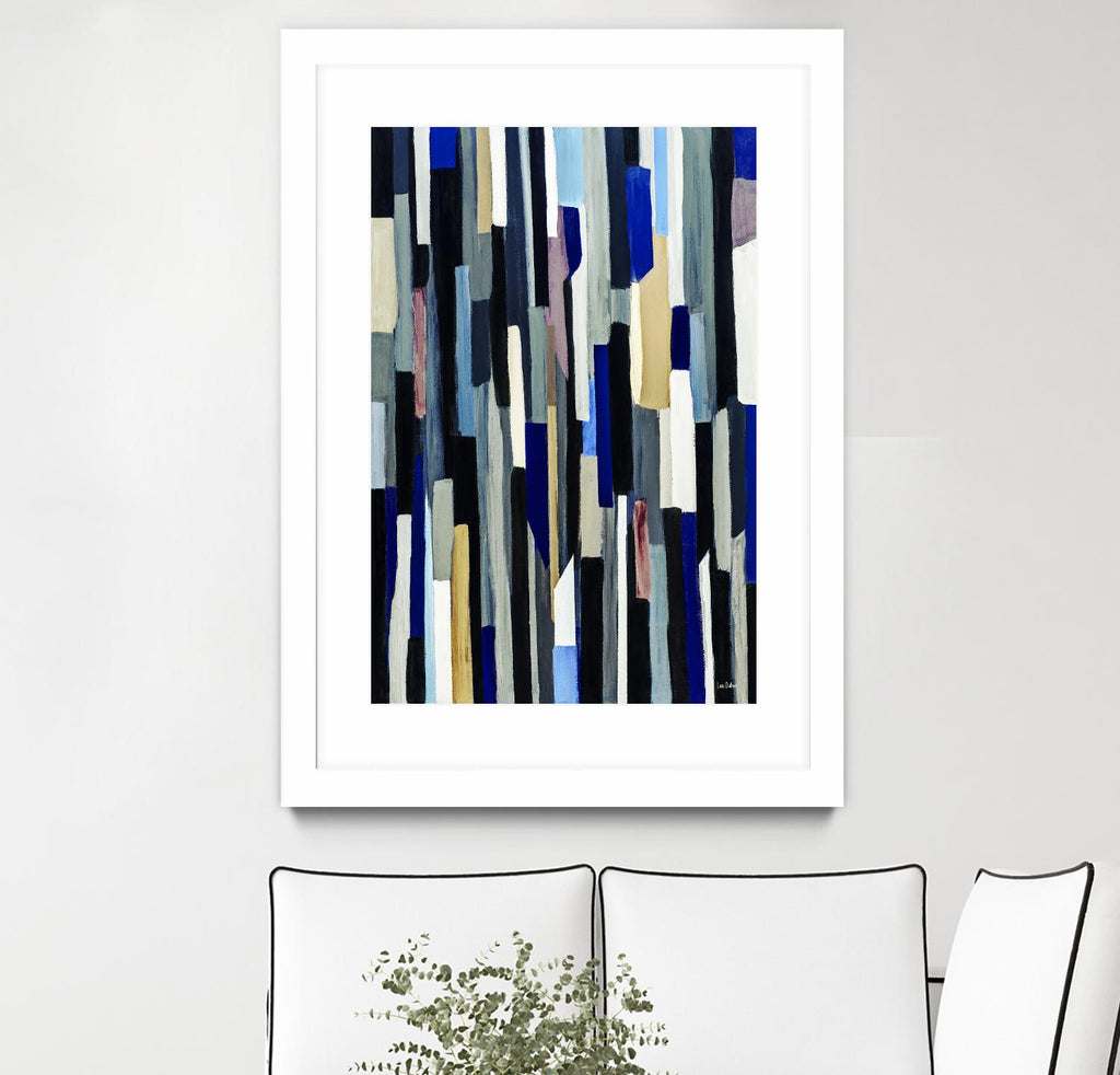 ModernDay by Lori Dubois on GIANT ART - blue linear lignes