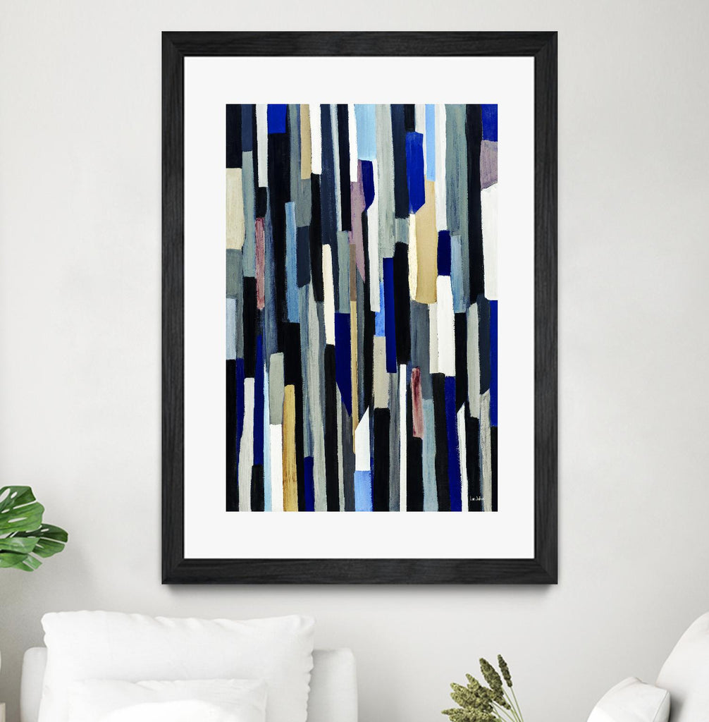 ModernDay by Lori Dubois on GIANT ART - blue linear lignes