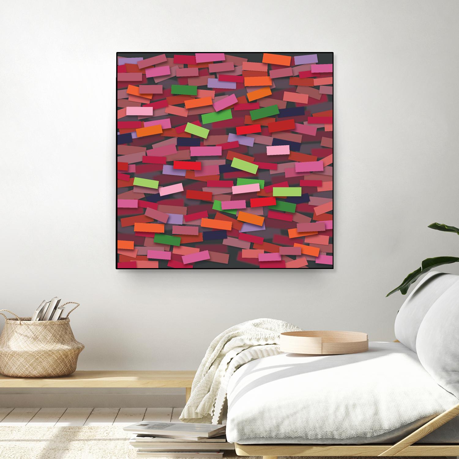 OCEAN- rouge by Celine Cimon on GIANT ART - red abstract canadian artist