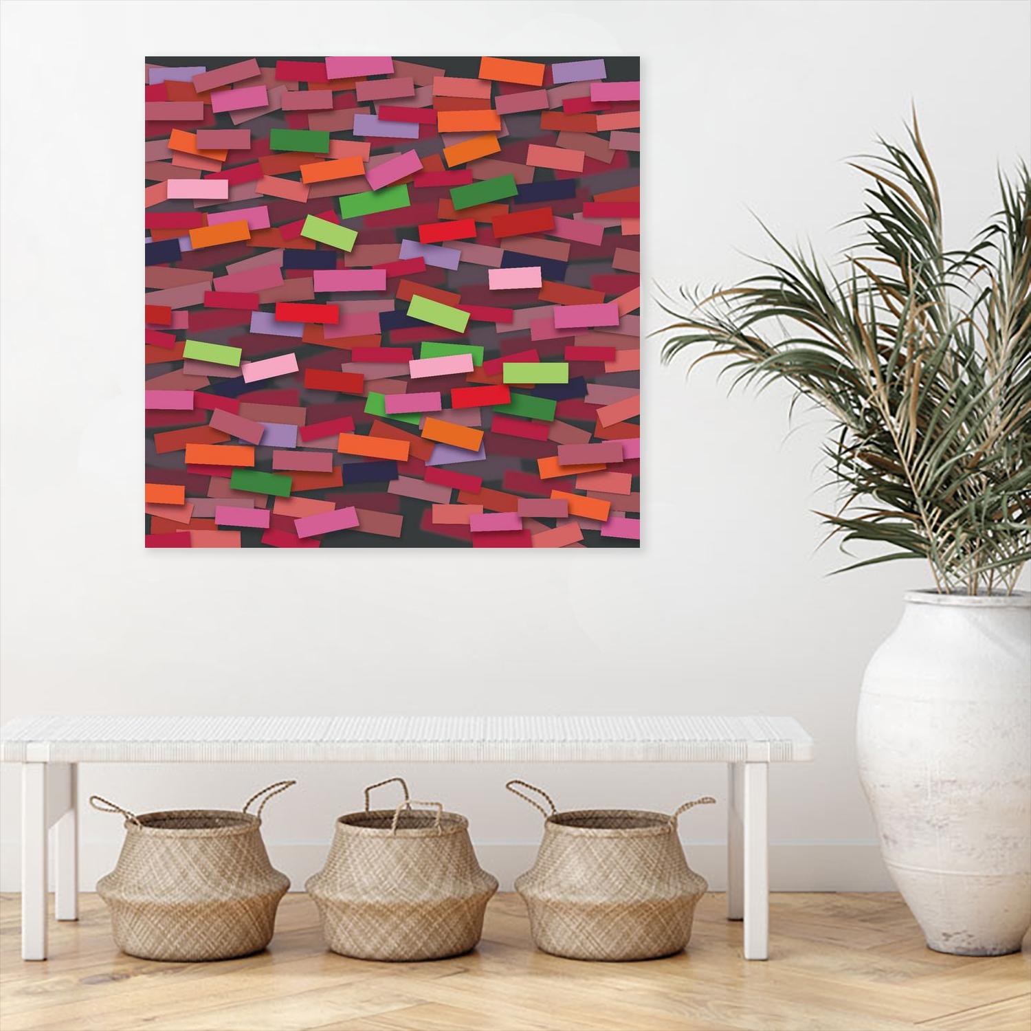 OCEAN- rouge by Celine Cimon on GIANT ART - red abstract canadian artist