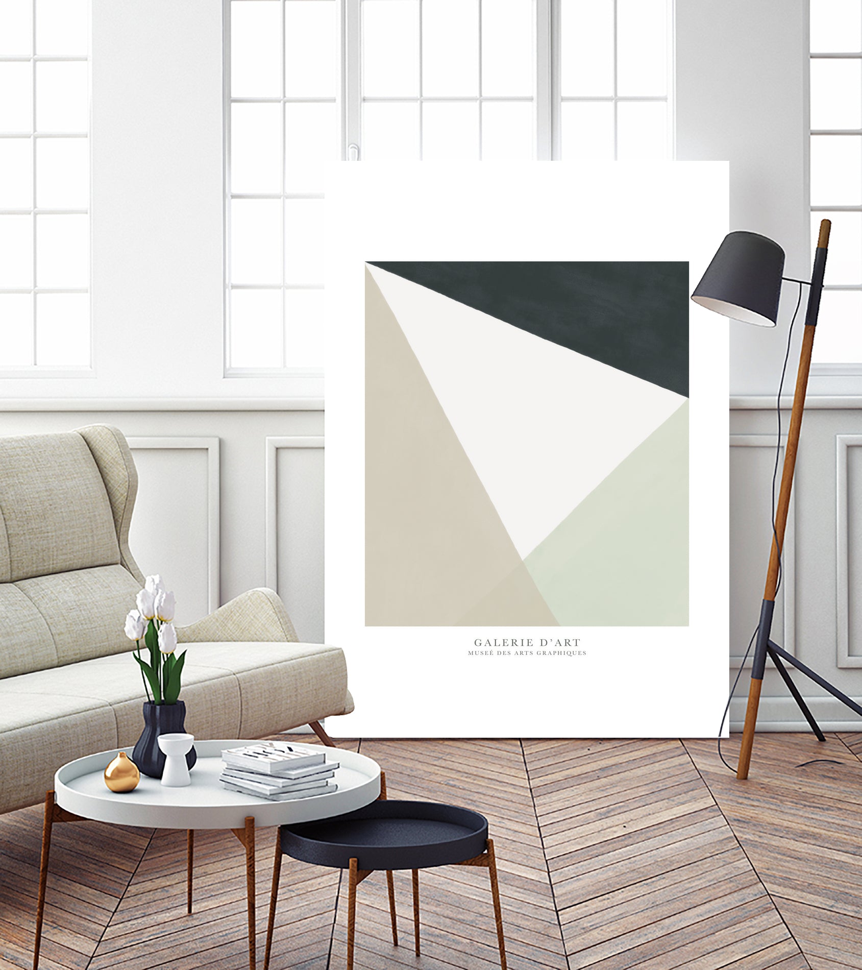 Art Graphique I by M Studio on GIANT ART - beige scandinavian
