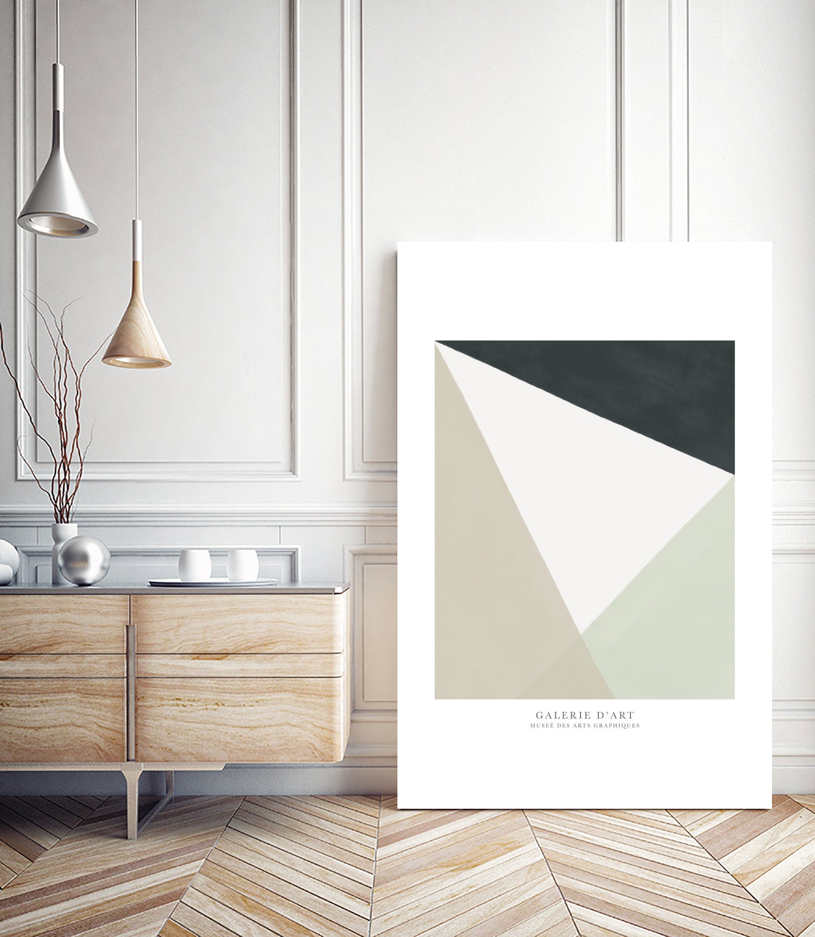 Art Graphique I by M Studio on GIANT ART - beige scandinavian