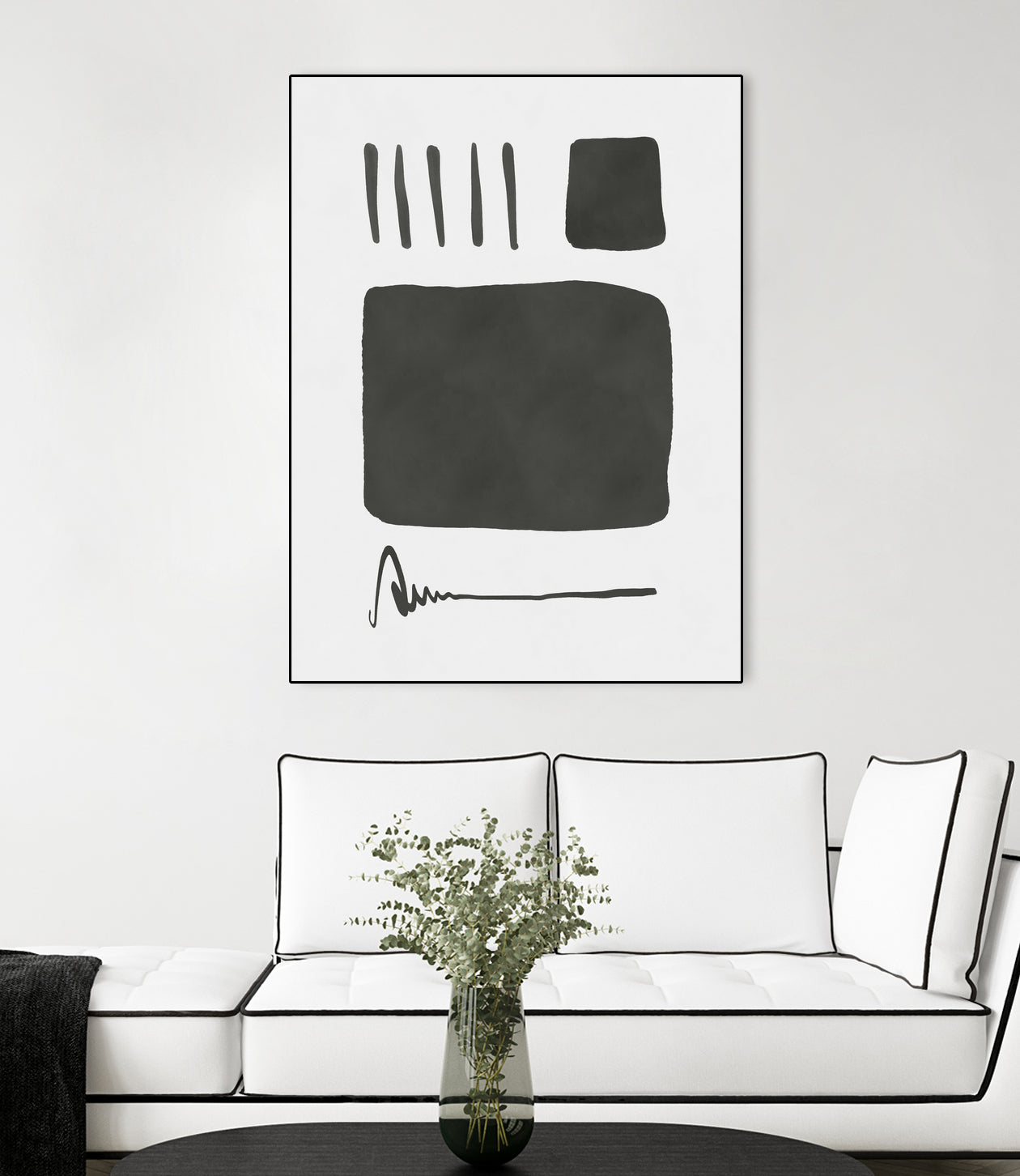 Square mind by M Studio on GIANT ART - white