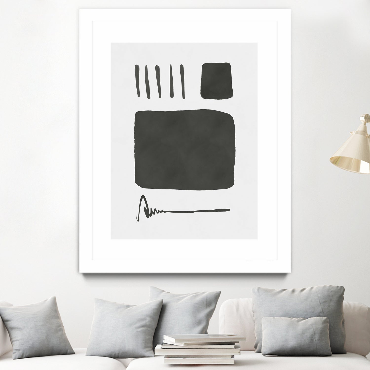 Square mind by M Studio on GIANT ART - white