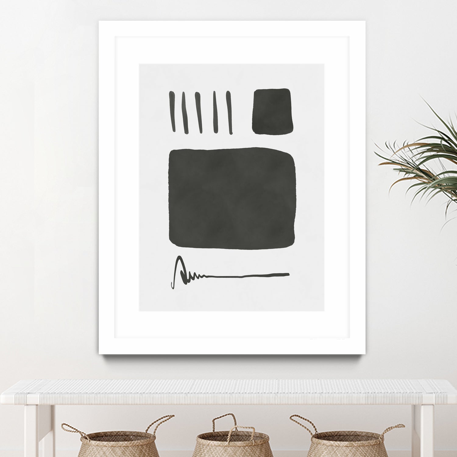 Square mind by M Studio on GIANT ART - white