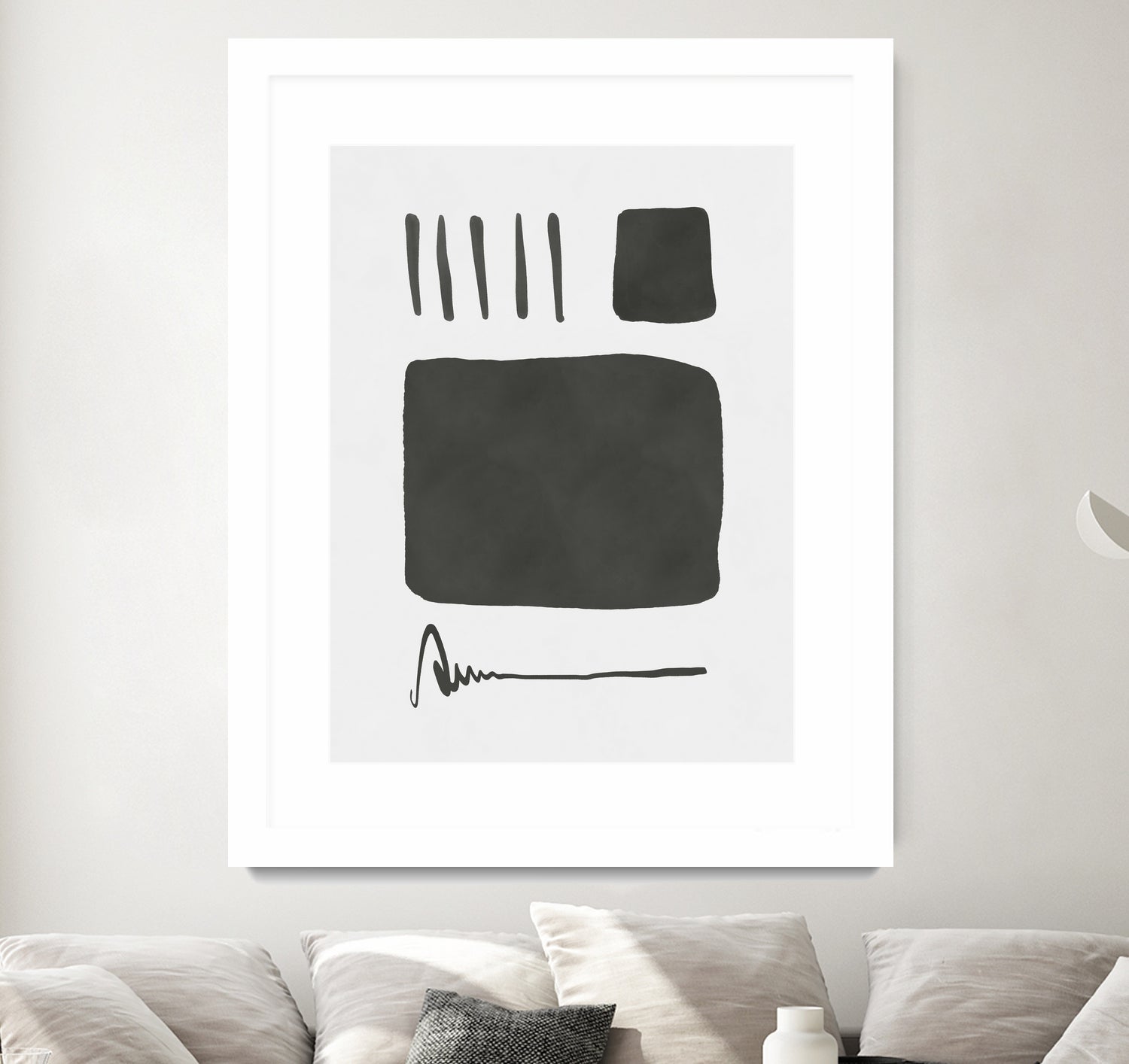 Square mind by M Studio on GIANT ART - white