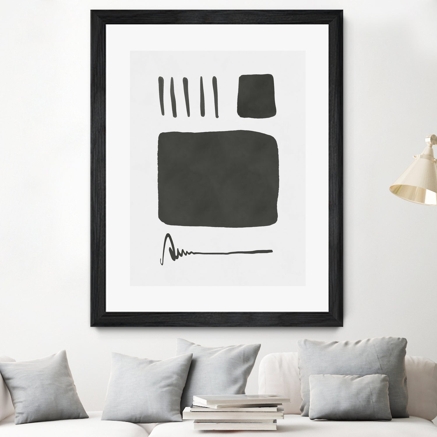 Square mind by M Studio on GIANT ART - white