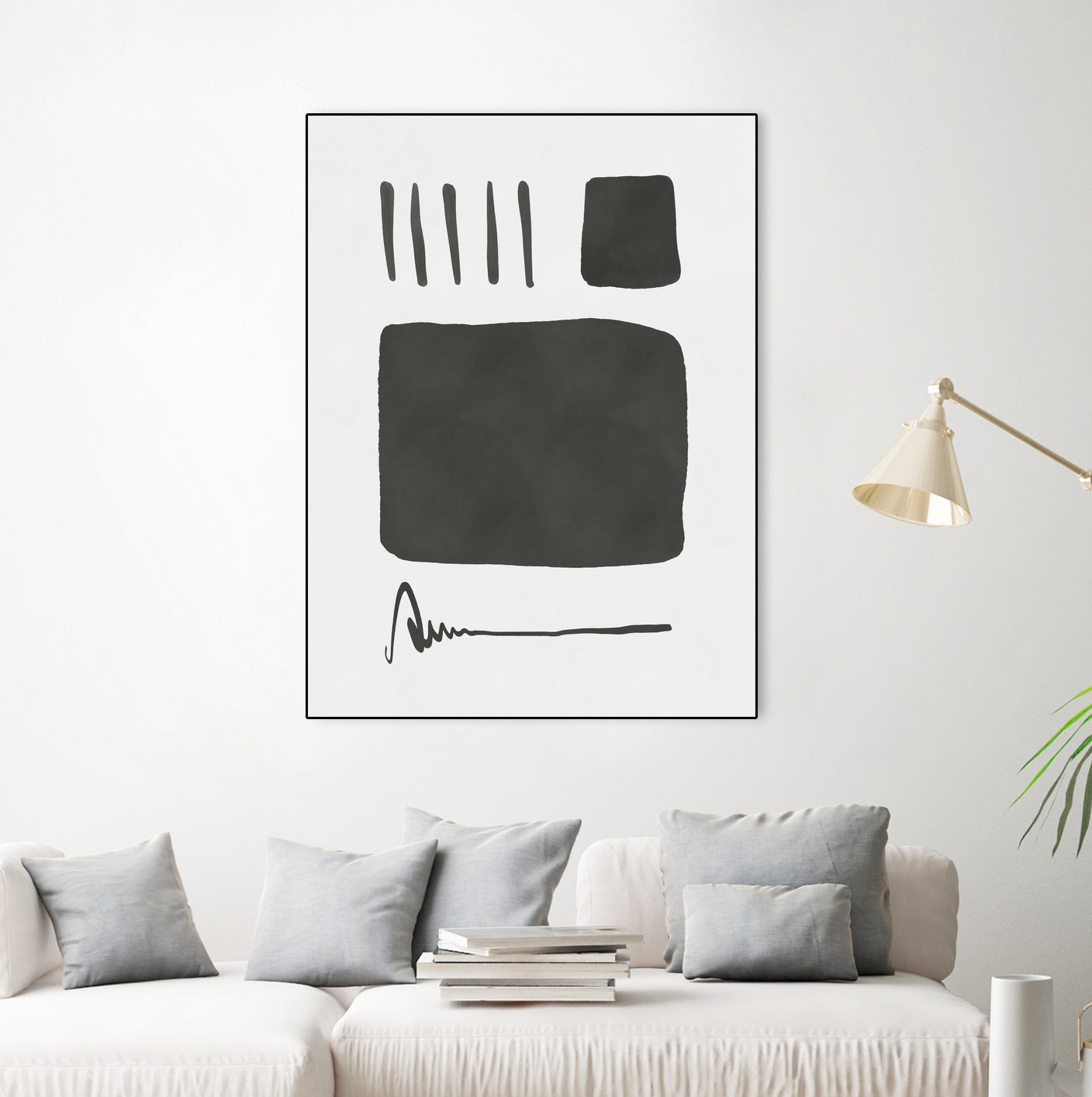 Square mind by M Studio on GIANT ART - white