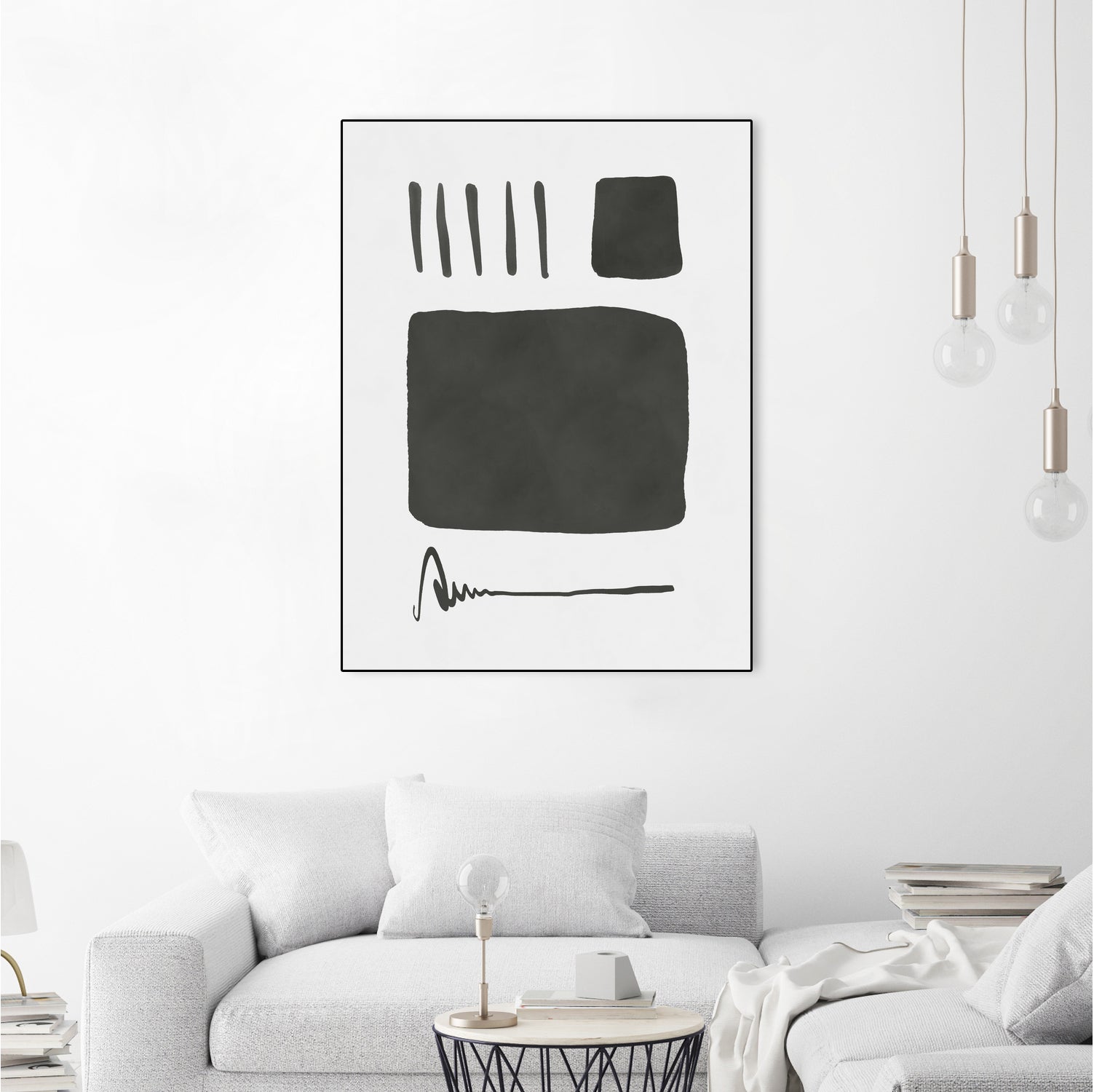 Square mind by M Studio on GIANT ART - white