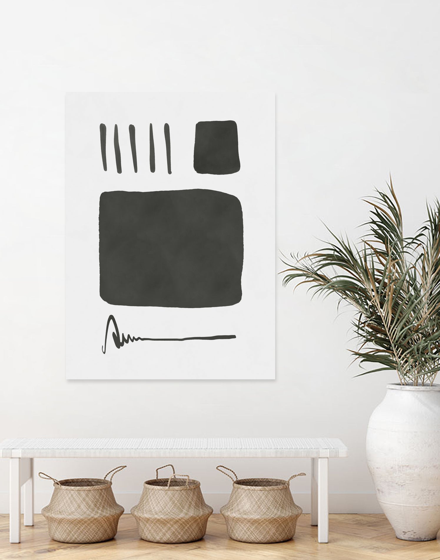 Square mind by M Studio on GIANT ART - white