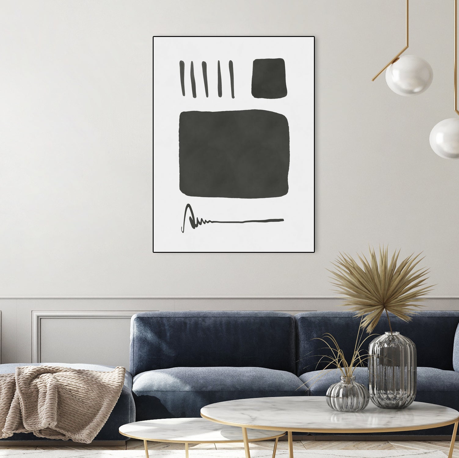 Square mind by M Studio on GIANT ART - white