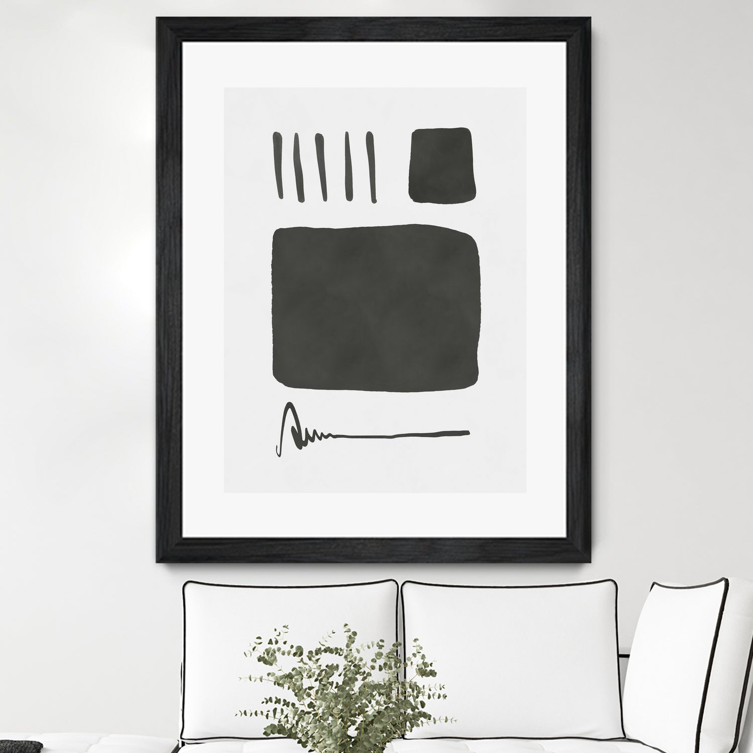 Square mind by M Studio on GIANT ART - white