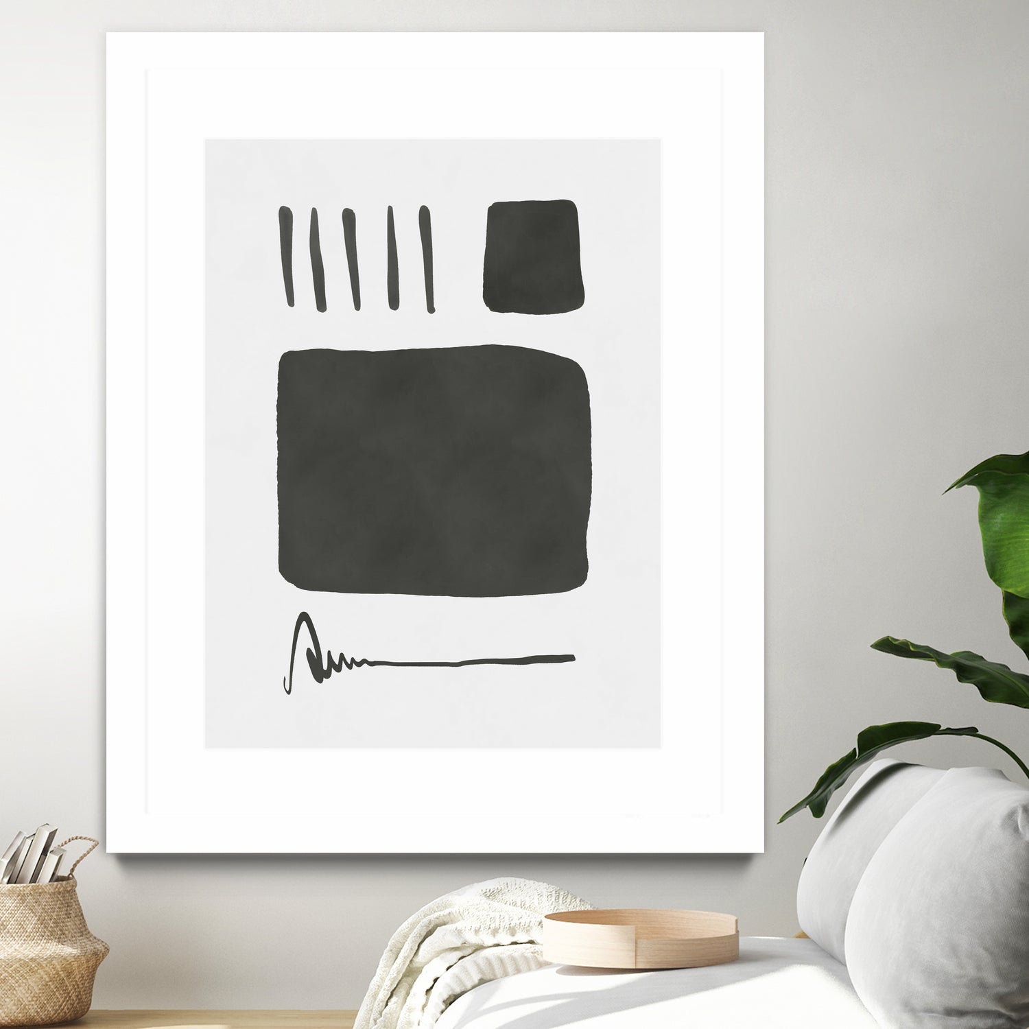 Square mind by M Studio on GIANT ART - white