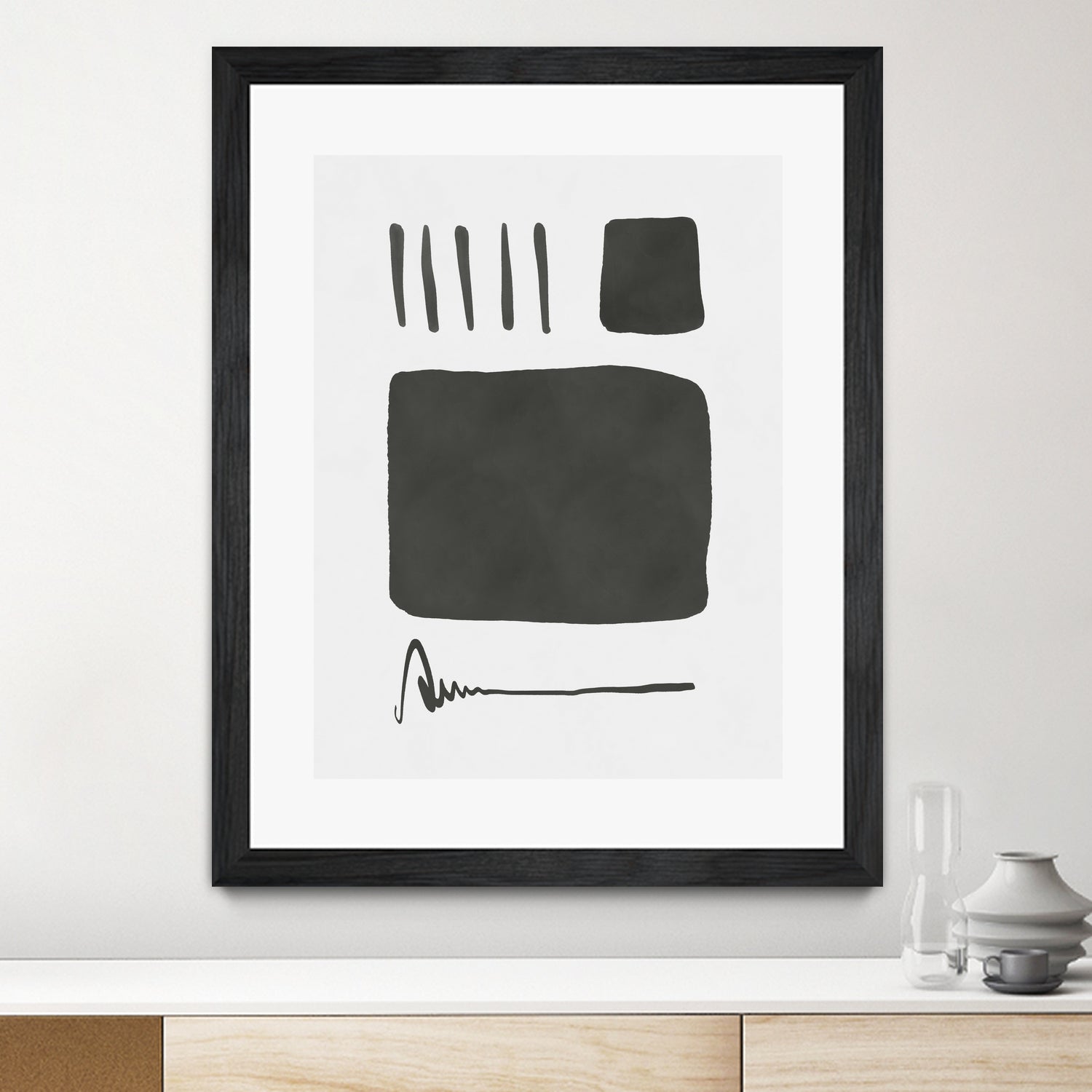 Square mind by M Studio on GIANT ART - white