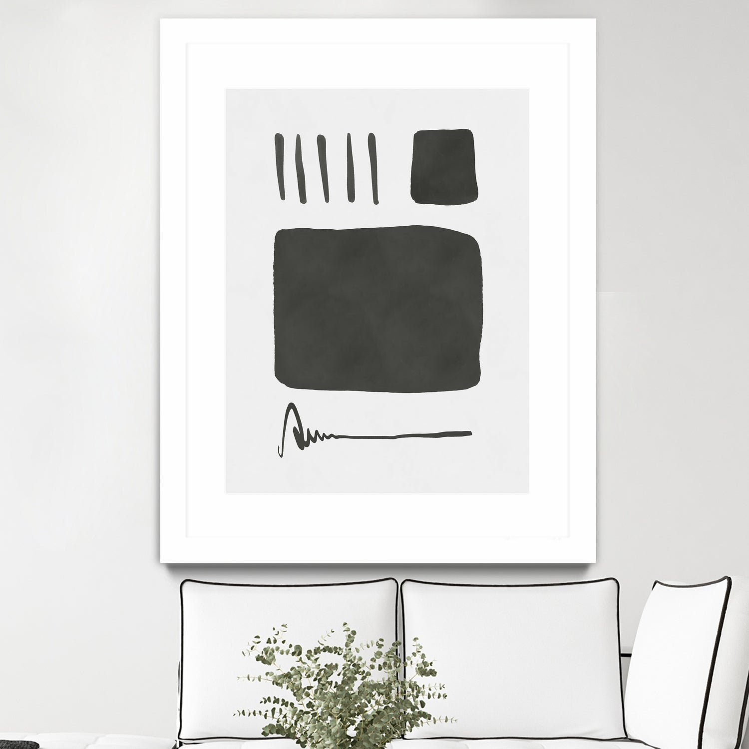 Square mind by M Studio on GIANT ART - white